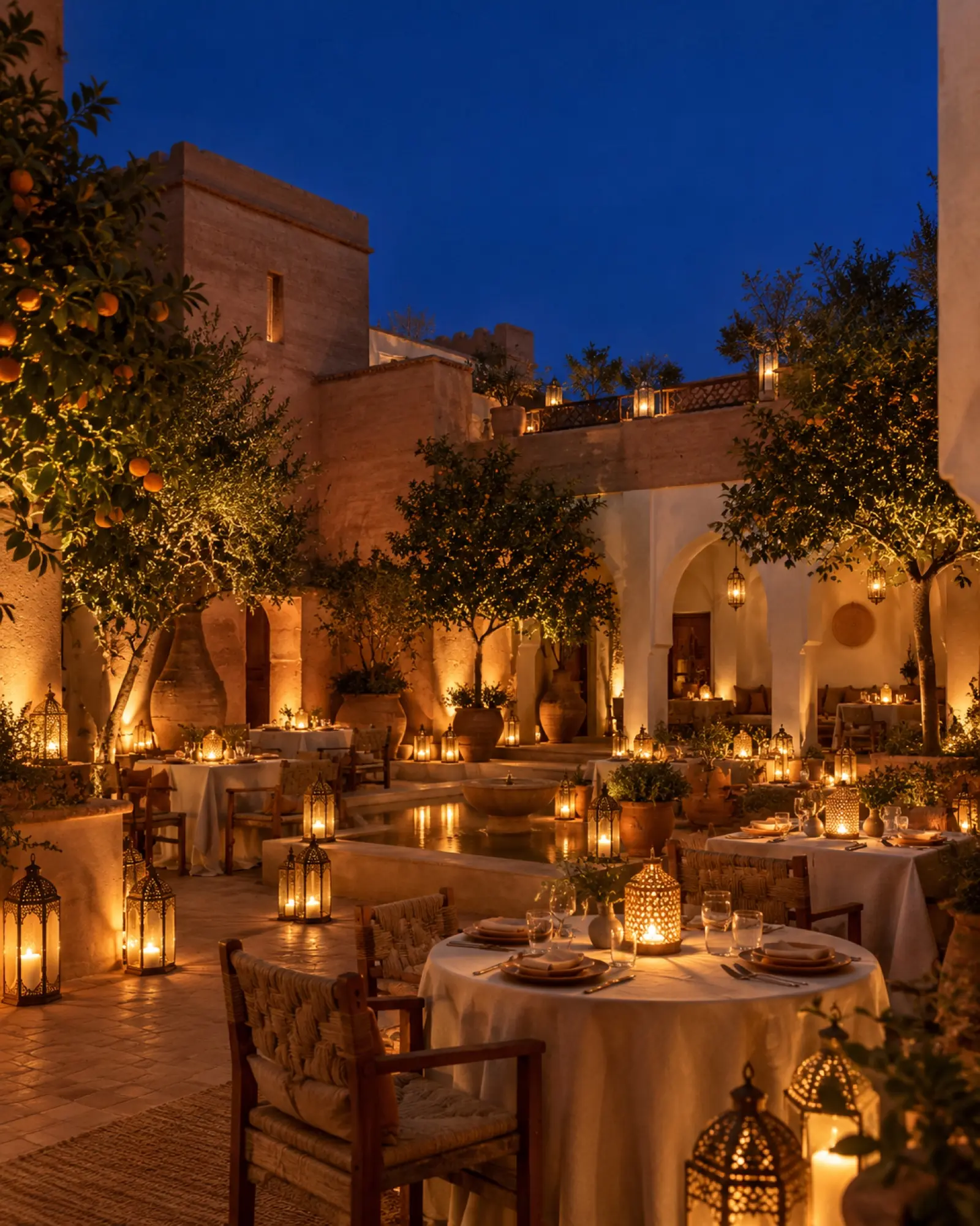 Dinner by lantern light