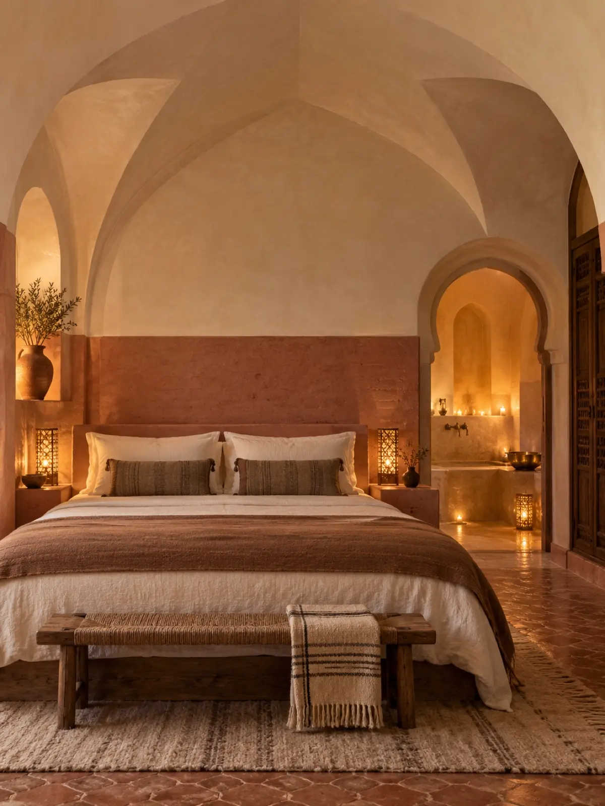 Hammam Suite: A private hammam behind its own arch.
