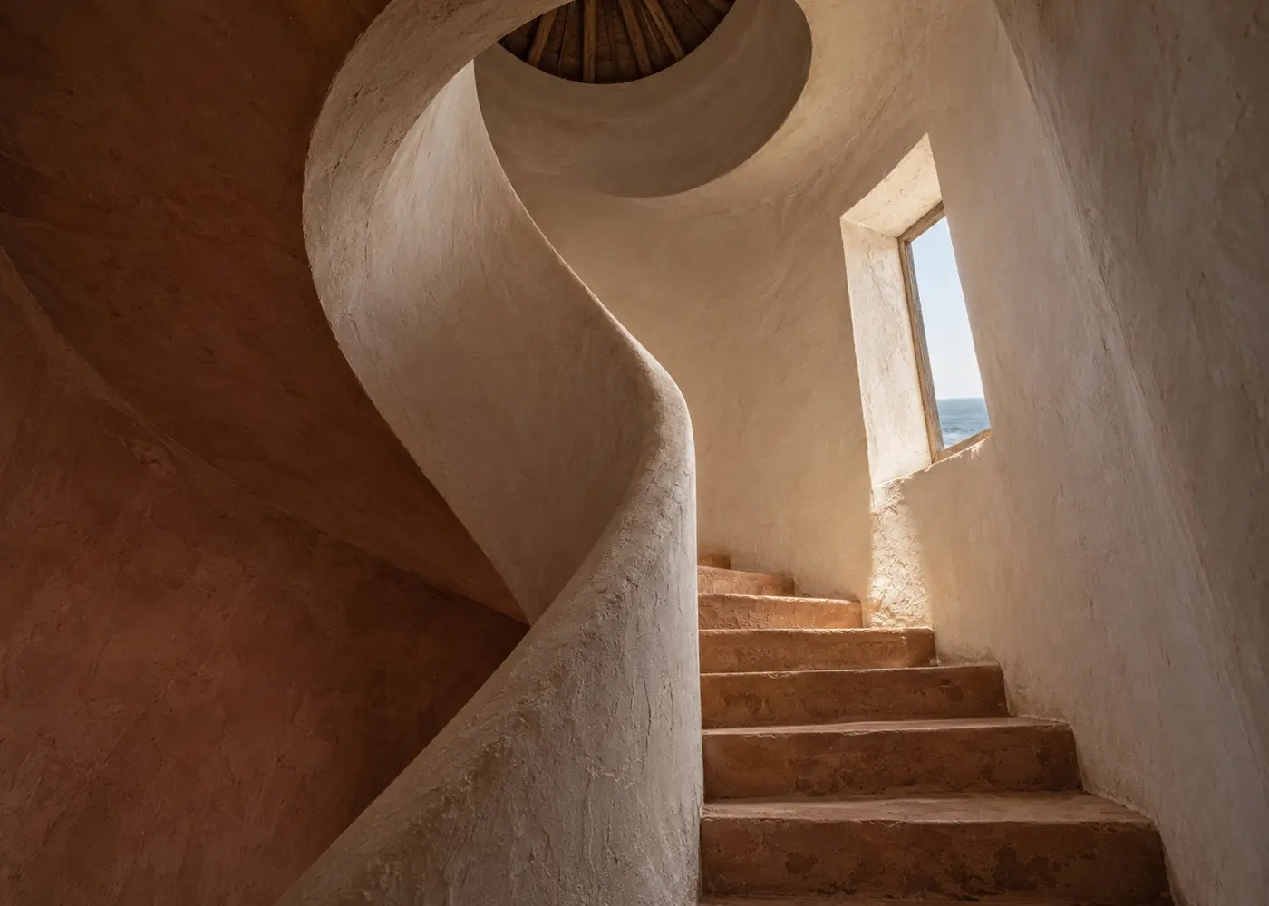 The stair inside the tower